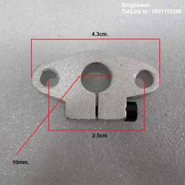 รหัส SMI00041 บูชยึดอลูมิเนียมแบบนอน รูเพลา 10mm. 